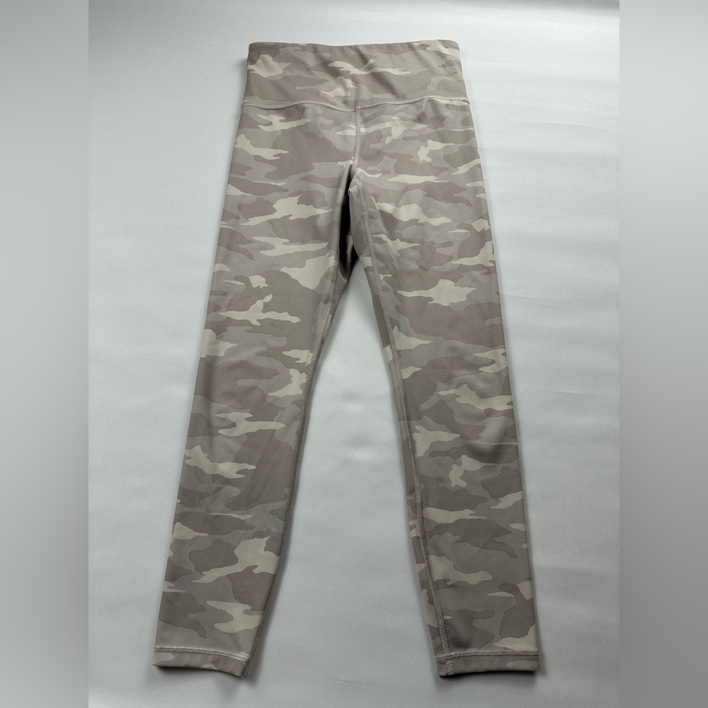 Athleta tan camo elation 7/8 tight leggings. Size Small